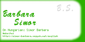 barbara simor business card